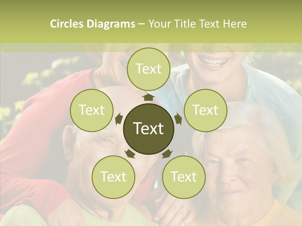 Middle Aged Face Happy PowerPoint Template