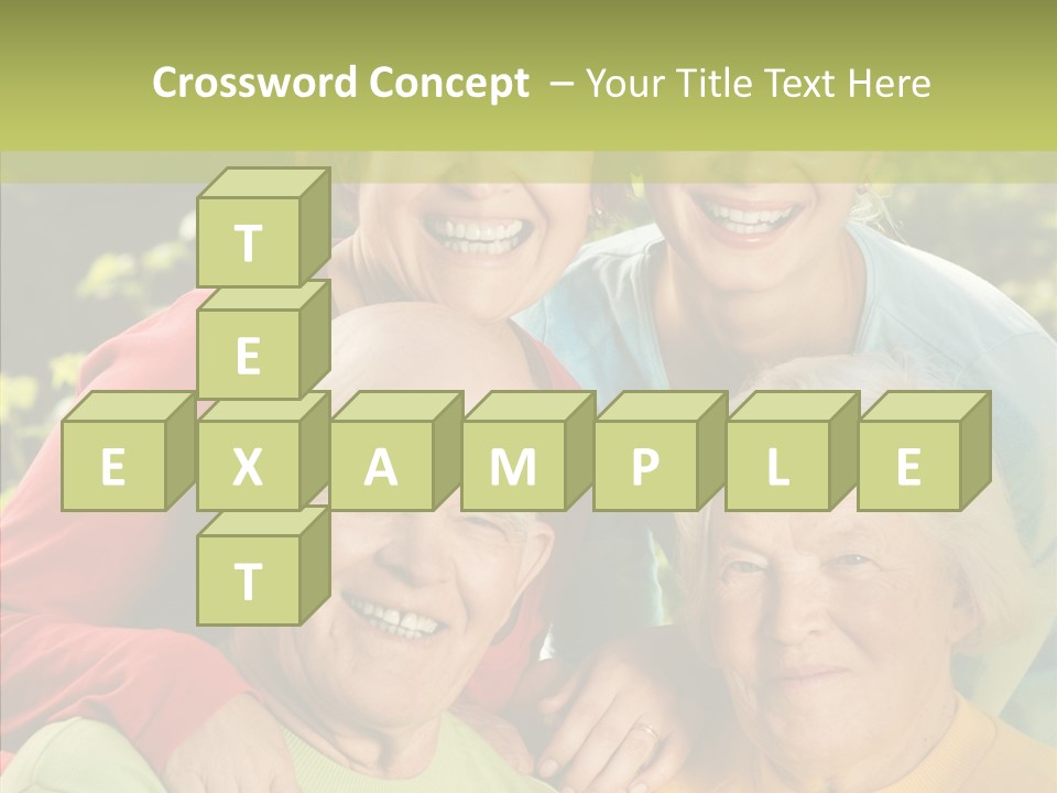 Middle Aged Face Happy PowerPoint Template