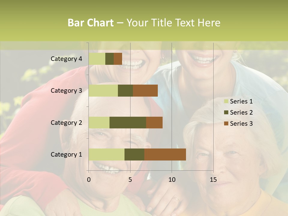 Middle Aged Face Happy PowerPoint Template