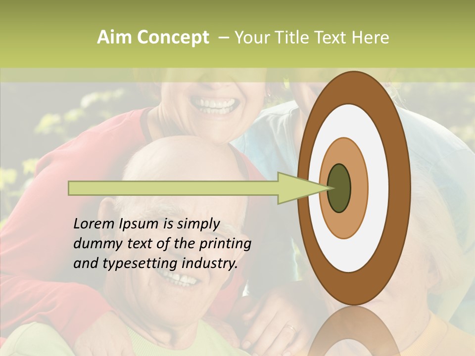 Middle Aged Face Happy PowerPoint Template