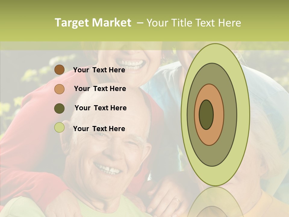 Middle Aged Face Happy PowerPoint Template