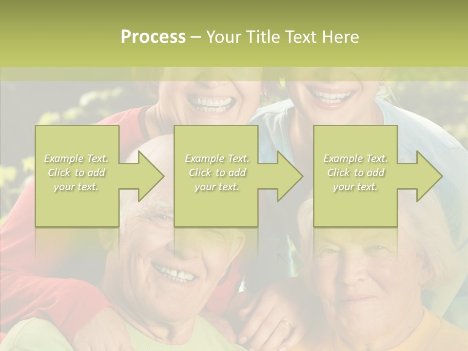 Middle Aged Face Happy PowerPoint Template