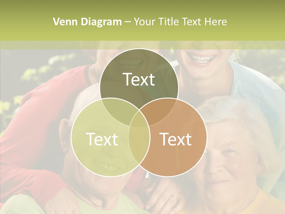 Middle Aged Face Happy PowerPoint Template