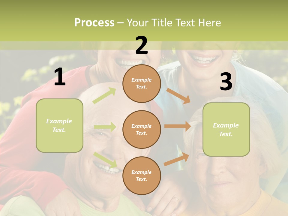 Middle Aged Face Happy PowerPoint Template