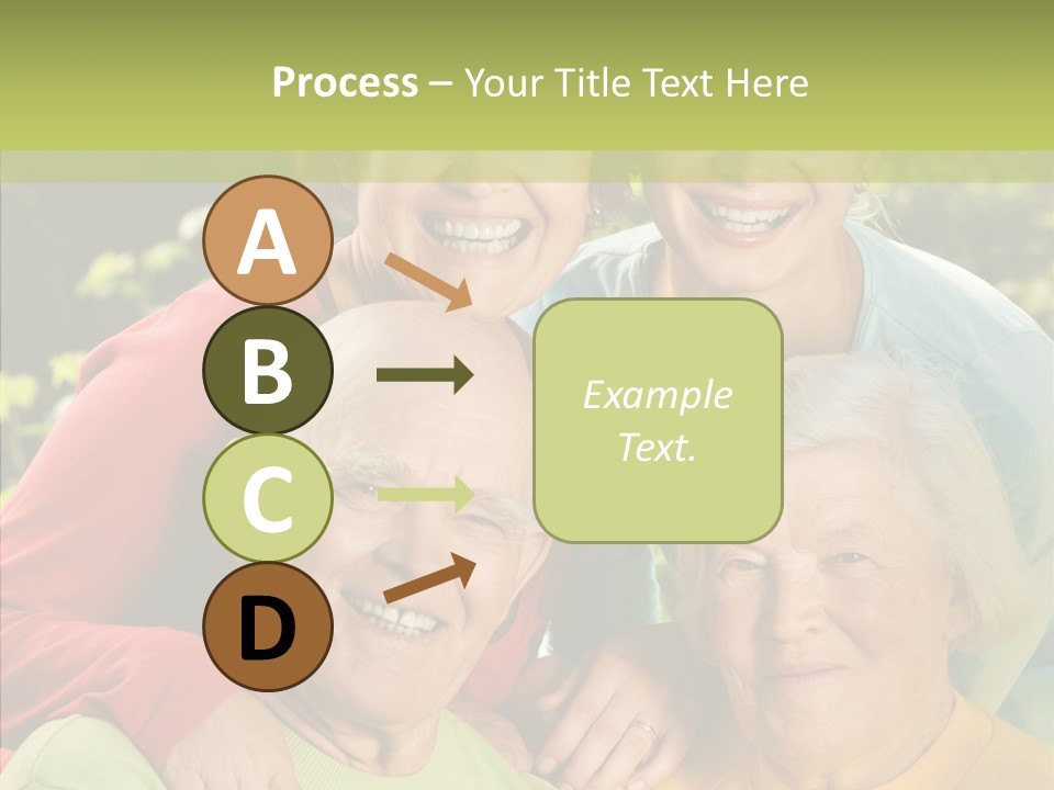 Middle Aged Face Happy PowerPoint Template