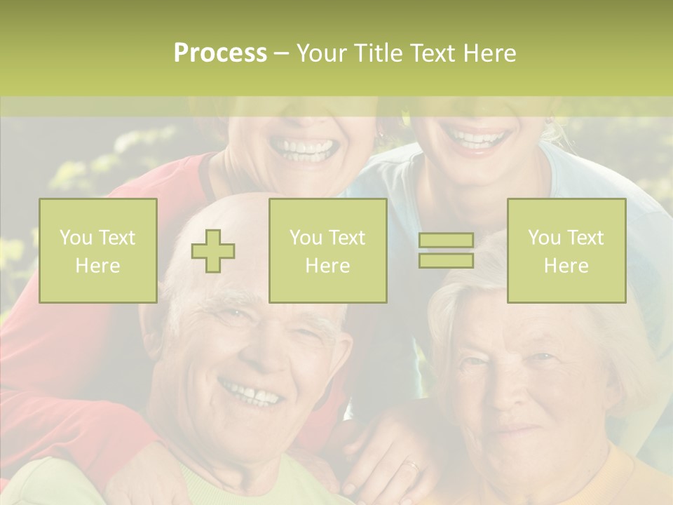 Middle Aged Face Happy PowerPoint Template