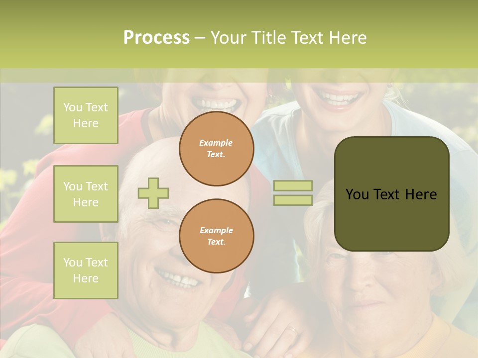 Middle Aged Face Happy PowerPoint Template