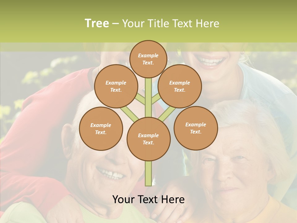 Middle Aged Face Happy PowerPoint Template