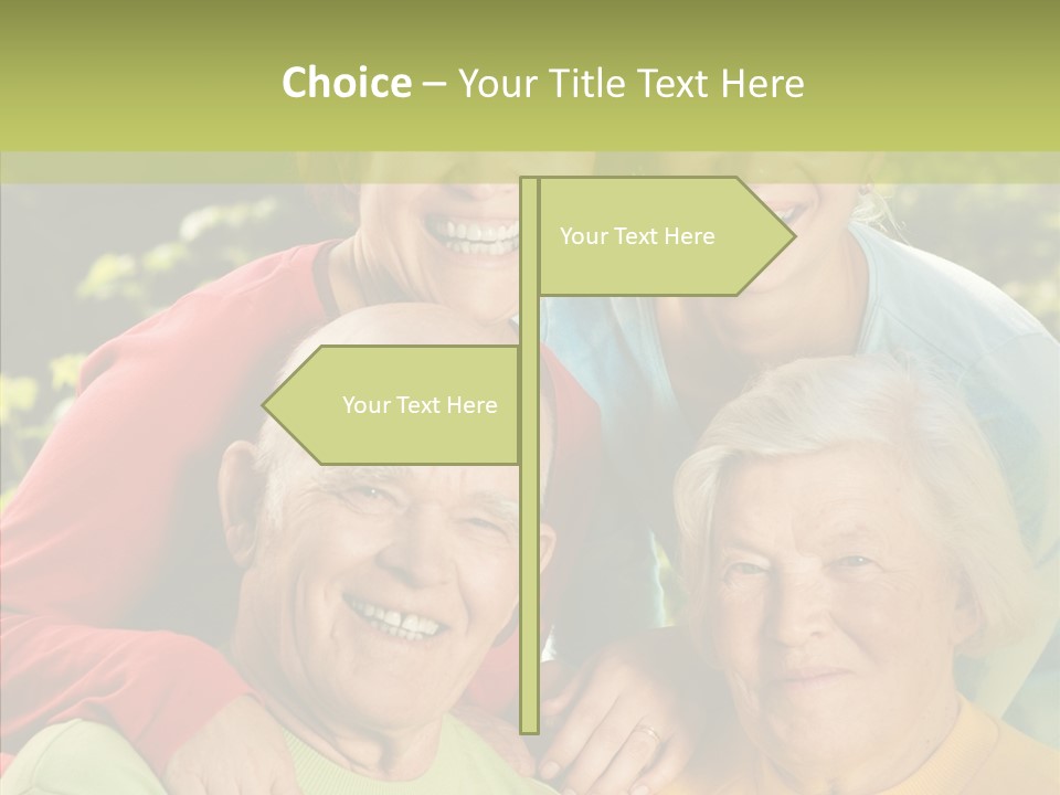 Middle Aged Face Happy PowerPoint Template