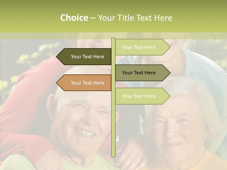 Middle Aged Face Happy PowerPoint Template