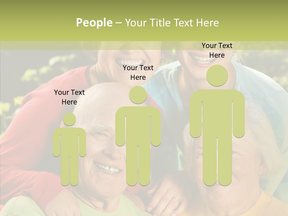 Middle Aged Face Happy PowerPoint Template