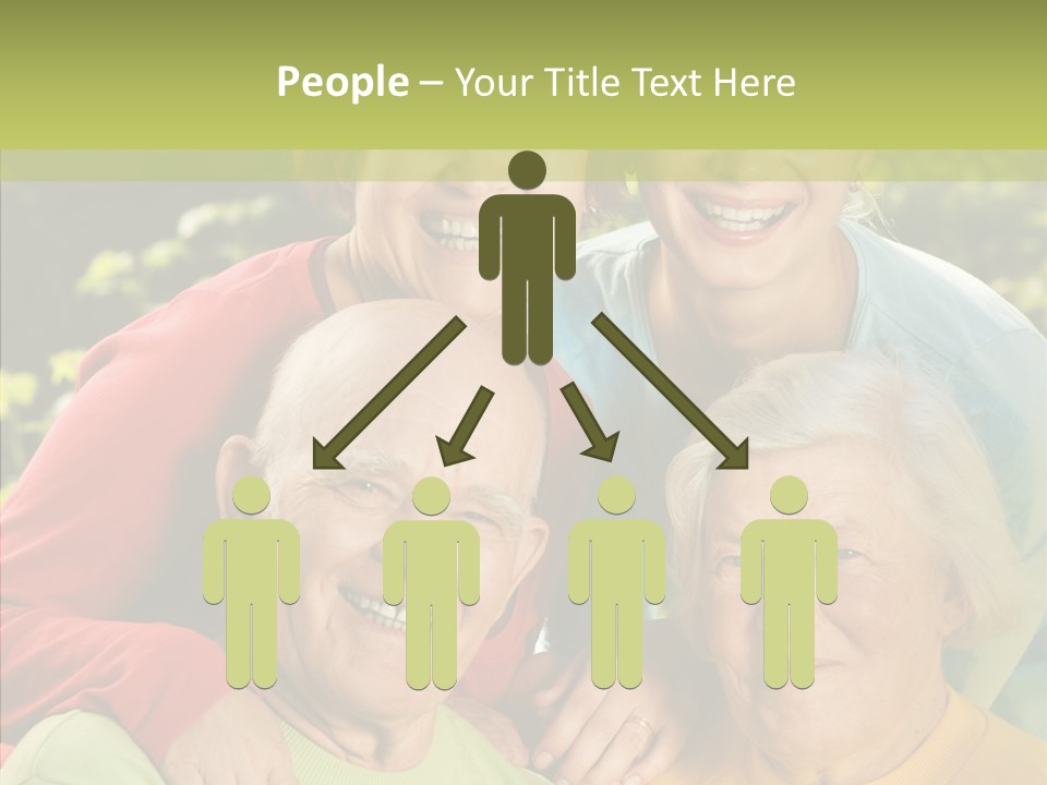 Middle Aged Face Happy PowerPoint Template