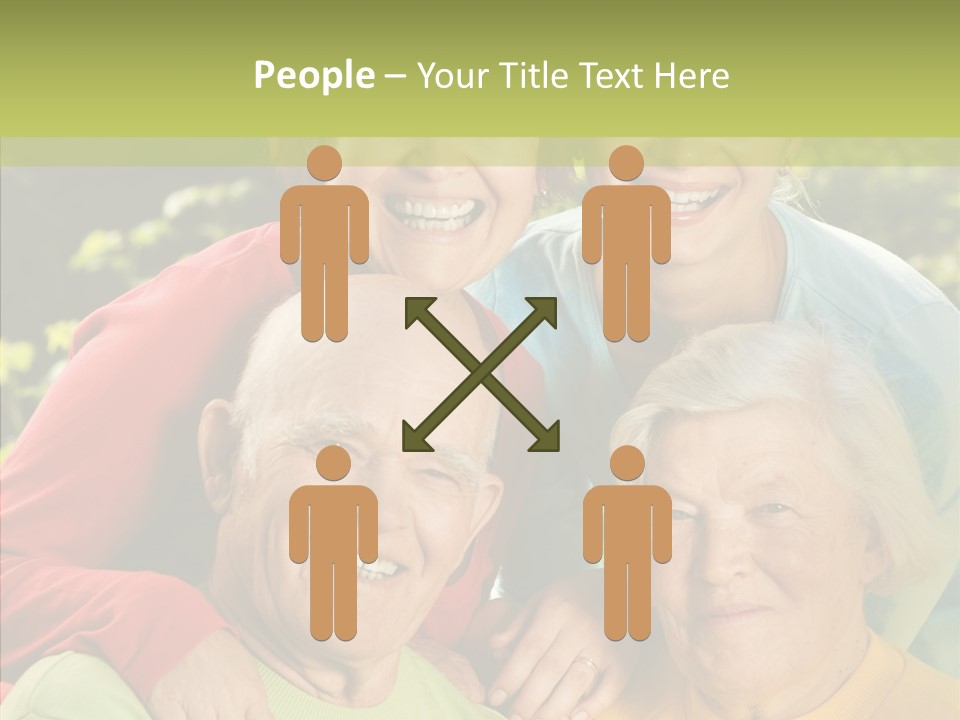 Middle Aged Face Happy PowerPoint Template