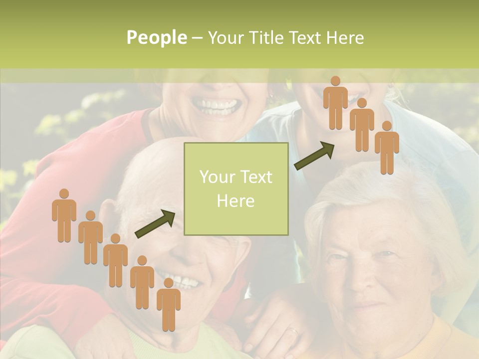 Middle Aged Face Happy PowerPoint Template