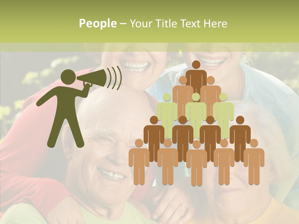 Middle Aged Face Happy PowerPoint Template