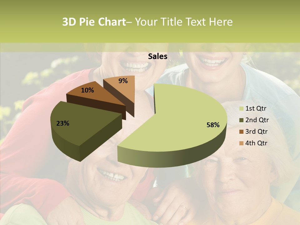 Middle Aged Face Happy PowerPoint Template