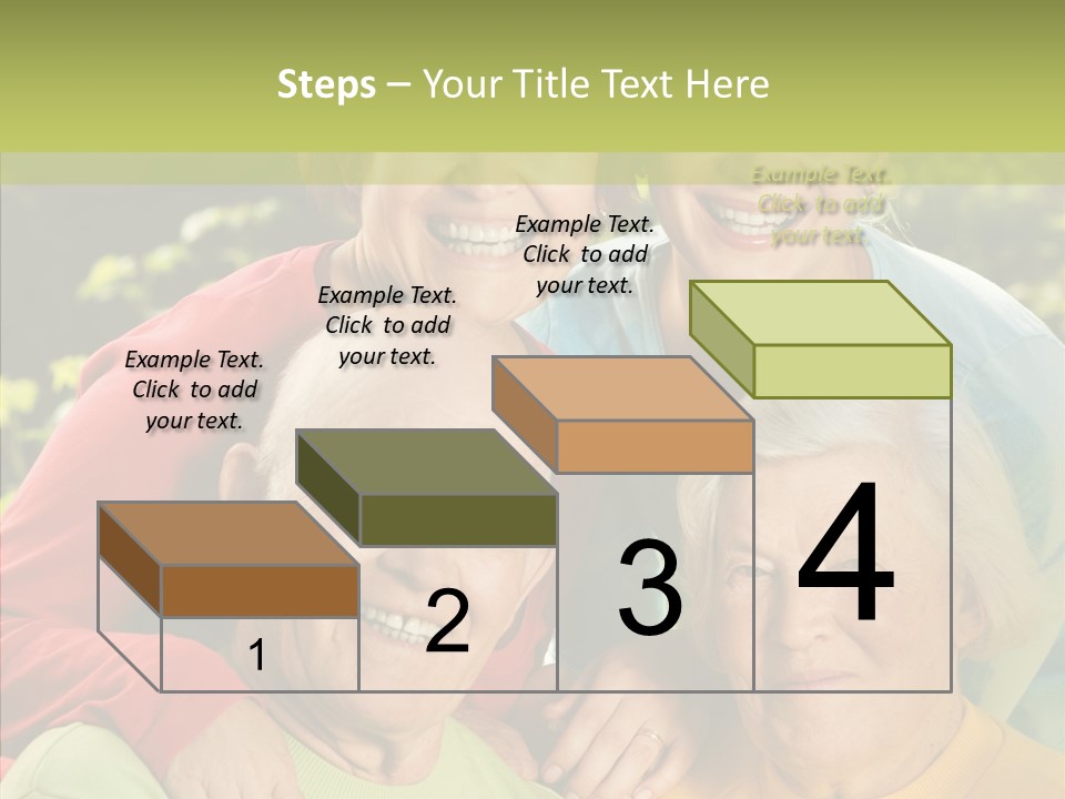 Middle Aged Face Happy PowerPoint Template