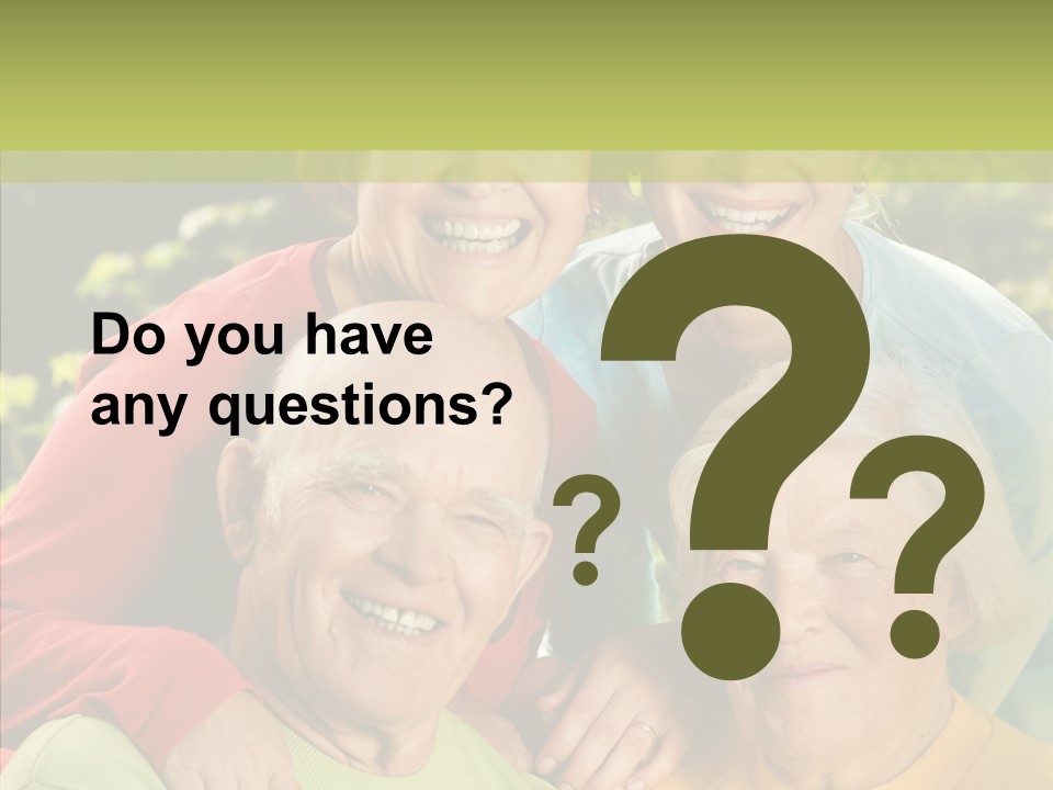 Middle Aged Face Happy PowerPoint Template