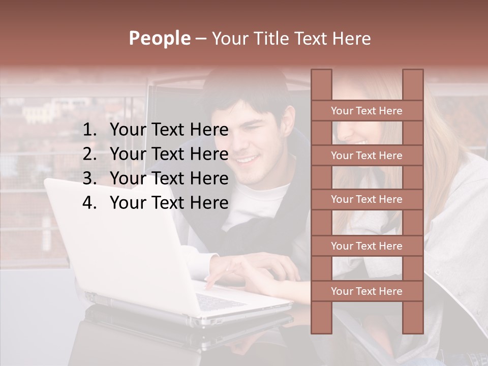 Surfing People  PowerPoint Template