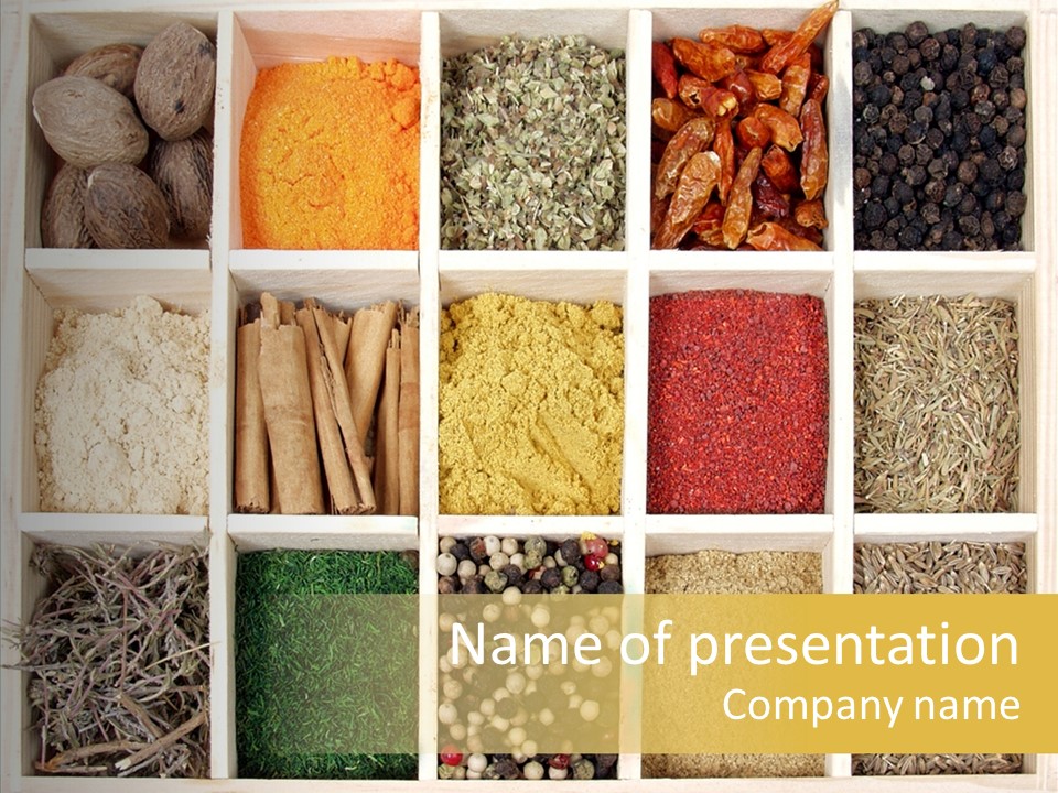 Recipe Gourmet Piquant PowerPoint Template