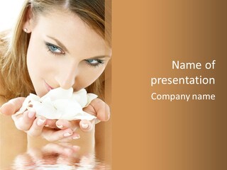 Wellness Aging Towel PowerPoint Template