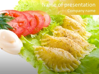 Pelmeni Meat Siberian PowerPoint Template