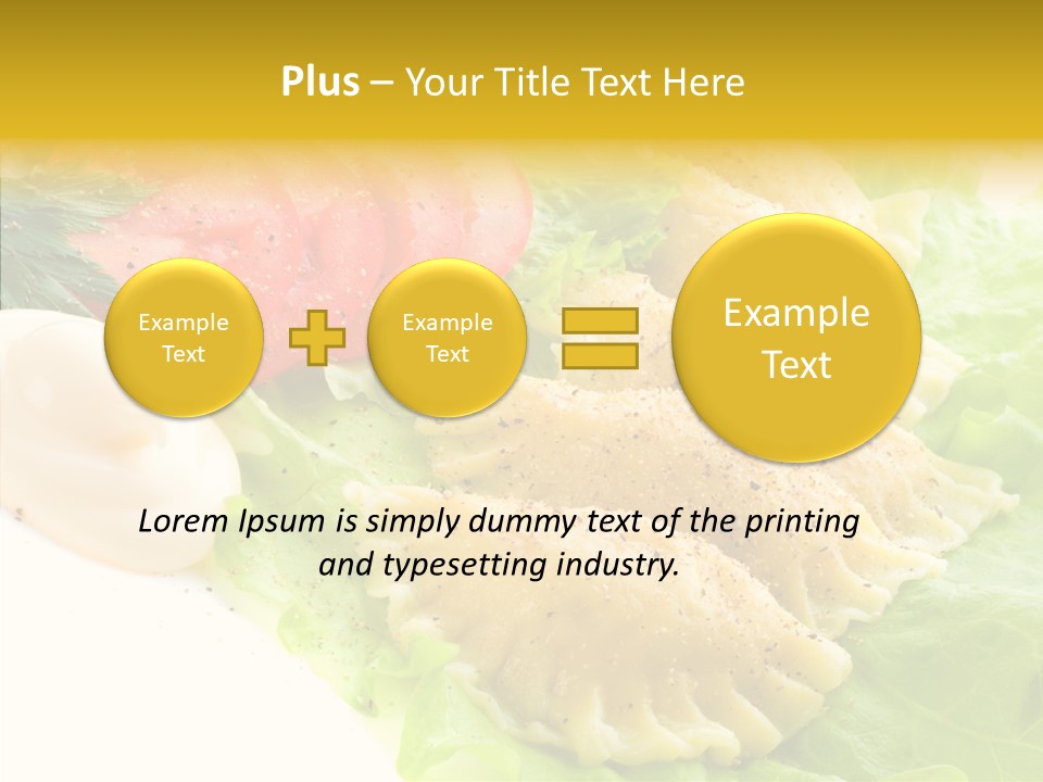 Pelmeni Meat Siberian PowerPoint Template