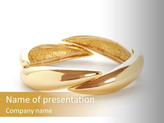 White Bracelet Isolated PowerPoint Template