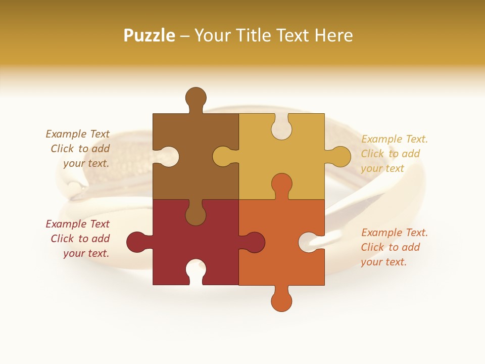 White Bracelet Isolated PowerPoint Template