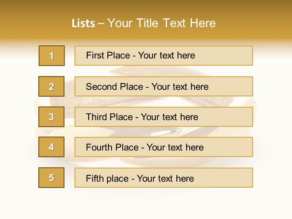 White Bracelet Isolated PowerPoint Template