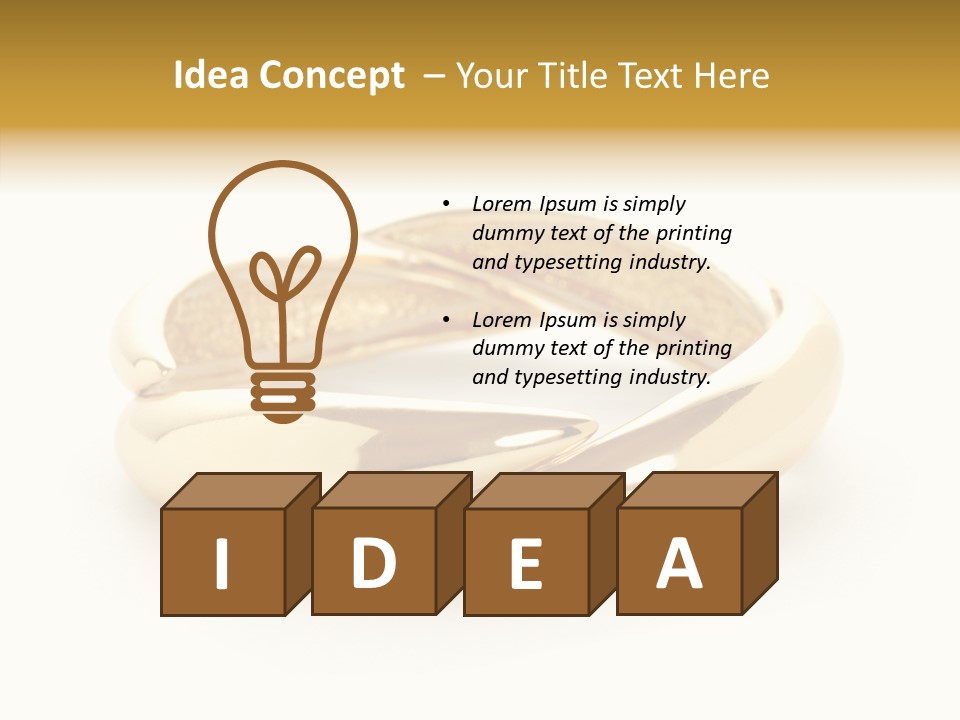 White Bracelet Isolated PowerPoint Template