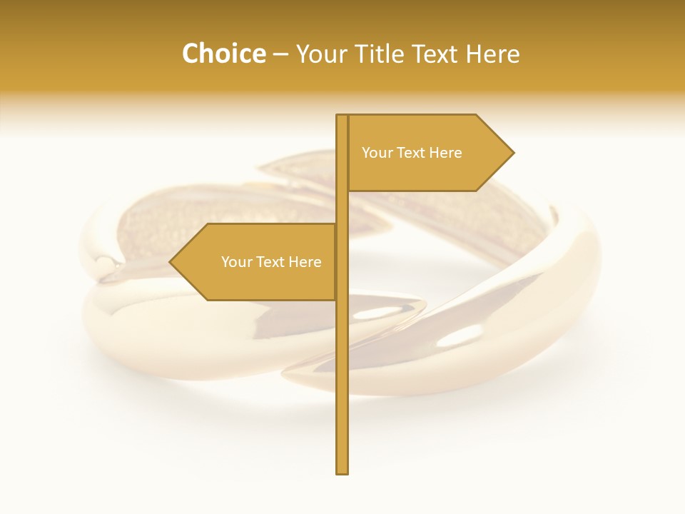 White Bracelet Isolated PowerPoint Template