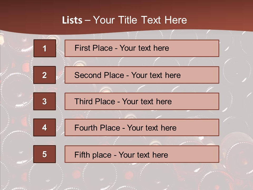 Red Collection Isolated PowerPoint Template