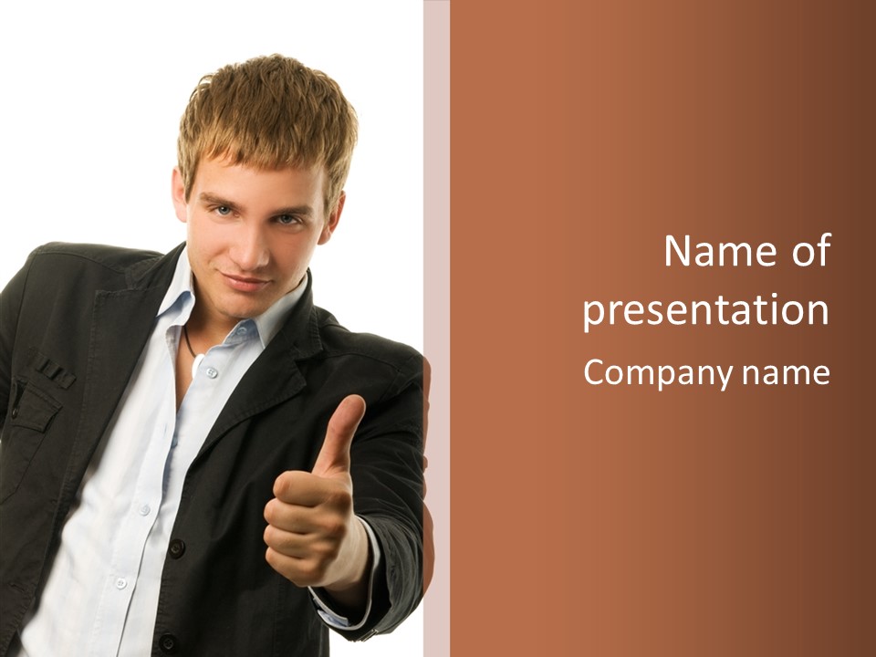 Thumb Successful Appearance PowerPoint Template