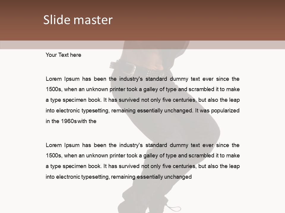 Action Fashion Suit PowerPoint Template