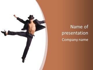 Man Businessman Performer PowerPoint Template