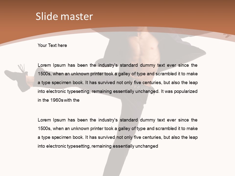 Man Businessman Performer PowerPoint Template