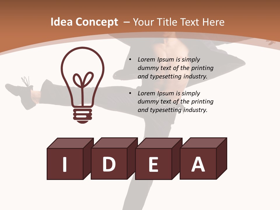 Man Businessman Performer PowerPoint Template