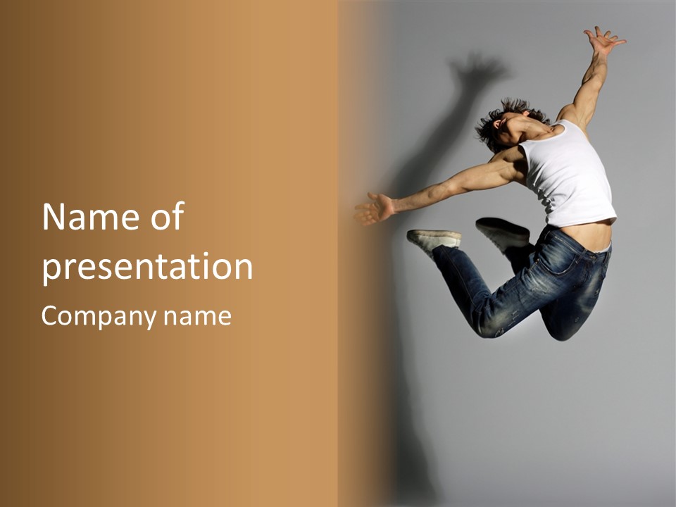 Young Beautiful Aerobics PowerPoint Template