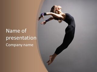 Gymnastic Hop Performer PowerPoint Template