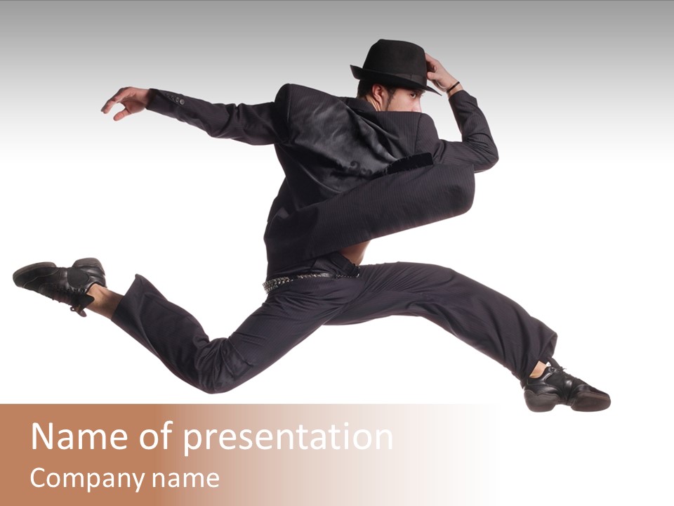 Business Suit Stranger PowerPoint Template