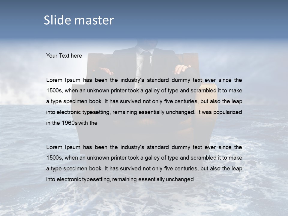 Cloudy Office Young PowerPoint Template