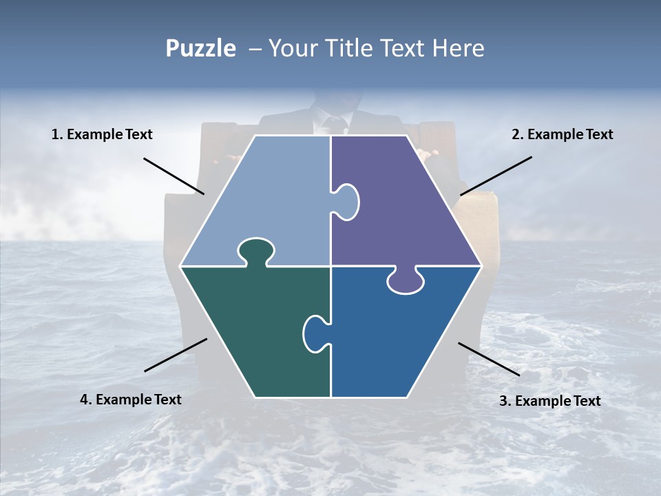 Cloudy Office Young PowerPoint Template