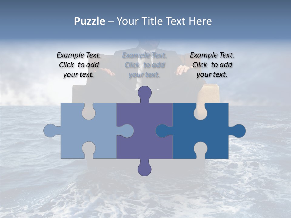 Cloudy Office Young PowerPoint Template