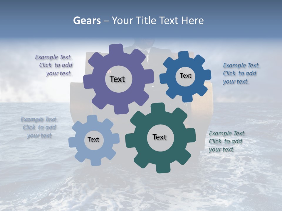 Cloudy Office Young PowerPoint Template