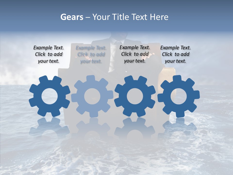 Cloudy Office Young PowerPoint Template