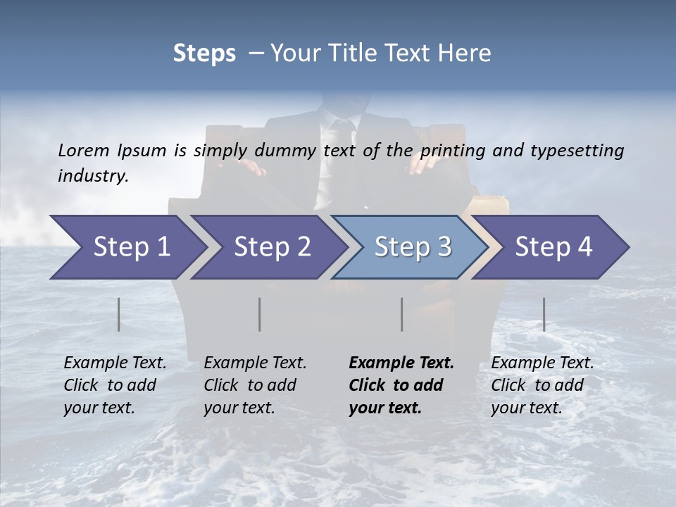 Cloudy Office Young PowerPoint Template