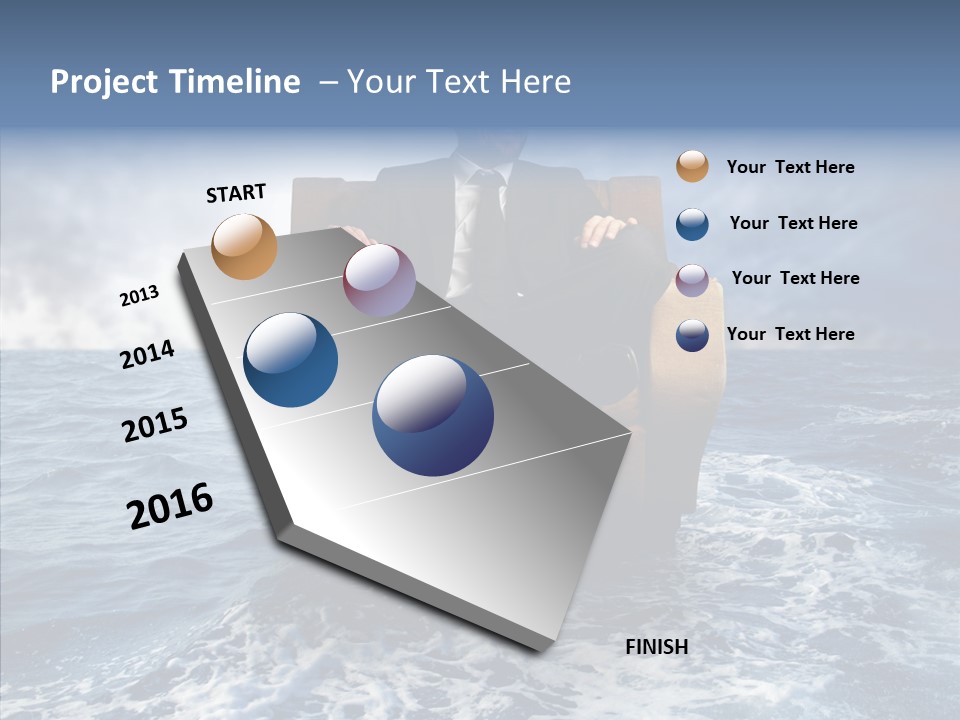 Cloudy Office Young PowerPoint Template