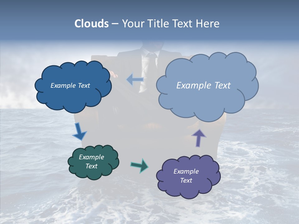 Cloudy Office Young PowerPoint Template