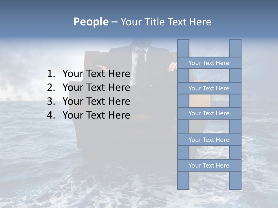 Cloudy Office Young PowerPoint Template